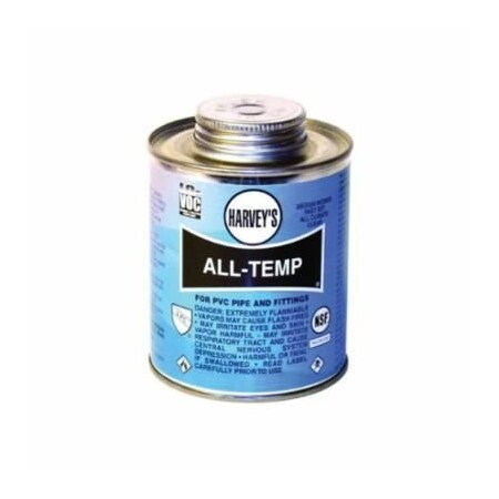 Harvey Tool ALLTEMP ALL WEATHER PVC CEMENT, 16 OZ DAUBER IN BOTTLE, TRANSLUCENT LIQUID FORM, GRAY 018320-12
